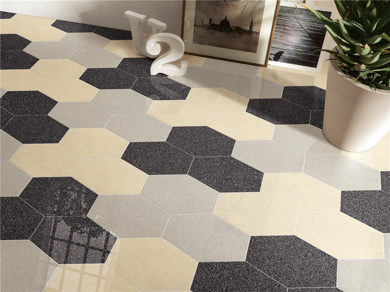 Beige full body of Polished floor tiles with Spots VDBKL013T 60x60cm/24x24'